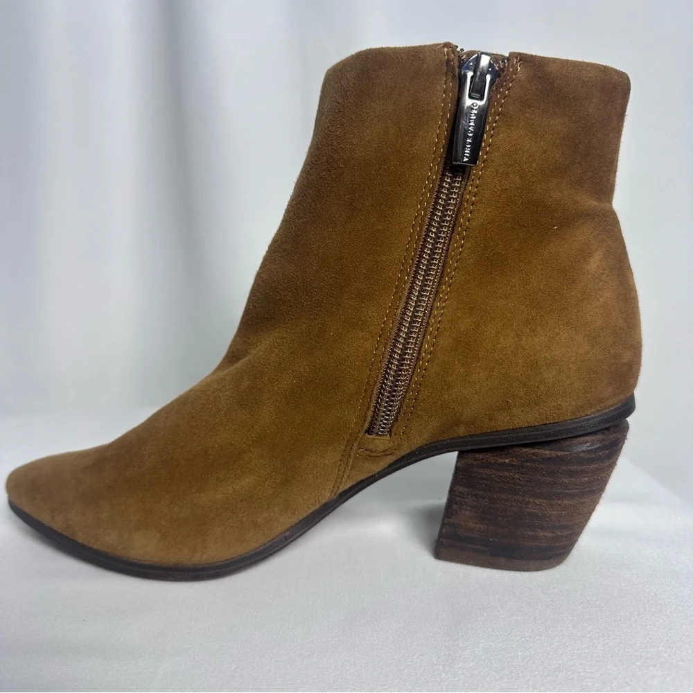 Vince Camuto Grasem Vintage Brown Pointed Toe Western Ankle Boots Women’s US 6.5